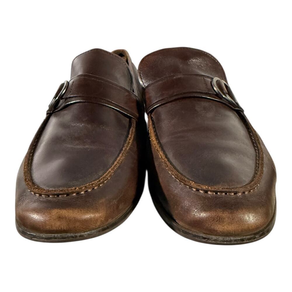 PEDRO Leather Bit Loafers Brown Men’s Size 45 (US 11/11.5) Dress Slip-On Shoes - Picture 2 of 8